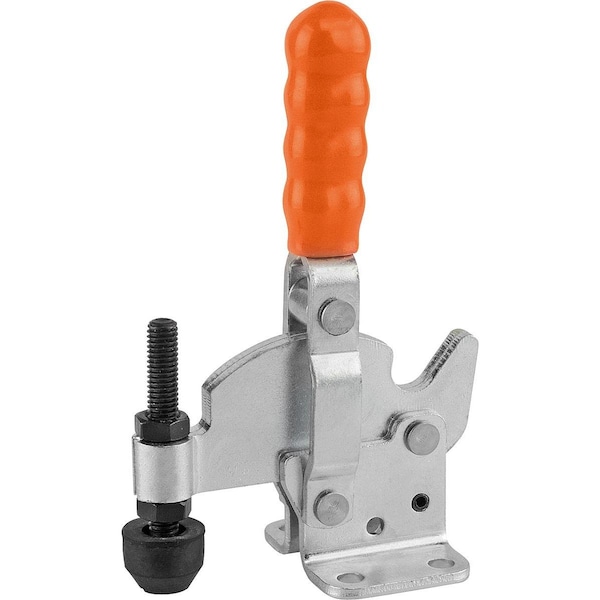 Toggle Clamp Standard Steel, Horizontal Foot, Comp:Plastic, Comp:Orange, M=M05X35